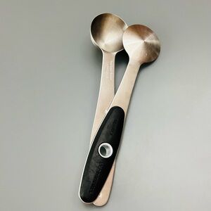Starbucks Coffee Espresso Scoop Stainless 1.5 Tsp 7 g Black Swivel Handle Spoon